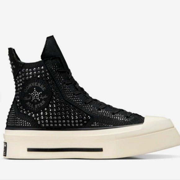 Converse shoe brand new Size 11W/9M Converse Swarovski x Chuck 70 De Luxe Square - Picture 1 of 8
